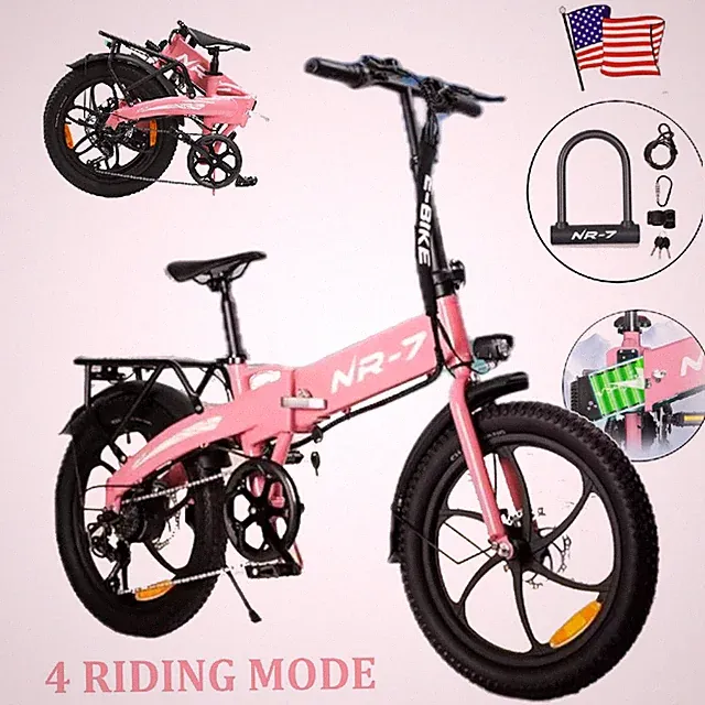 1000W Peak Electric Bike for Adults 28MPH 50Miles All-Terrain E-Bike Fat Tire US