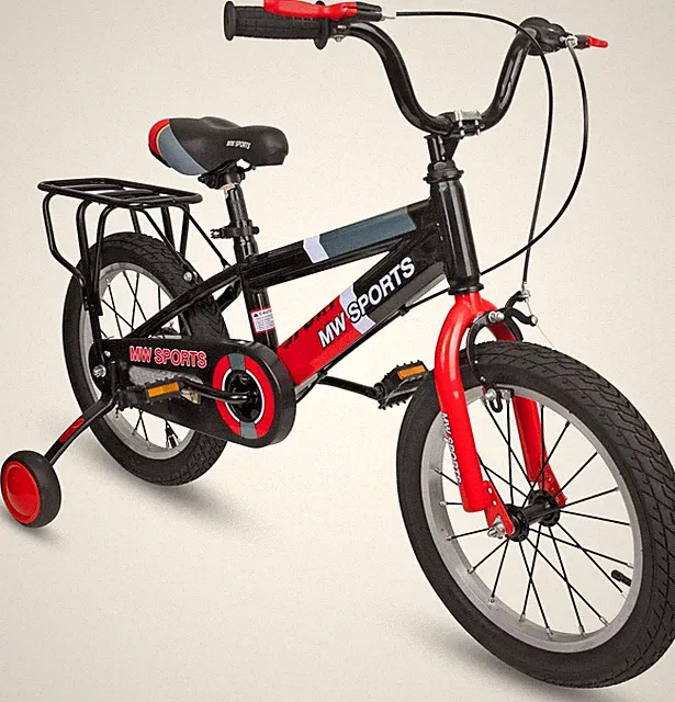 16" Kids Bike with Training Wheels, Hand Brakes & Rack for Ages 4-6