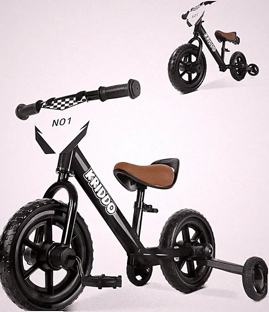 2-in-1 Kids Tricycle & Balance Bike with Detachable Pedals for Ages 18M-3Y