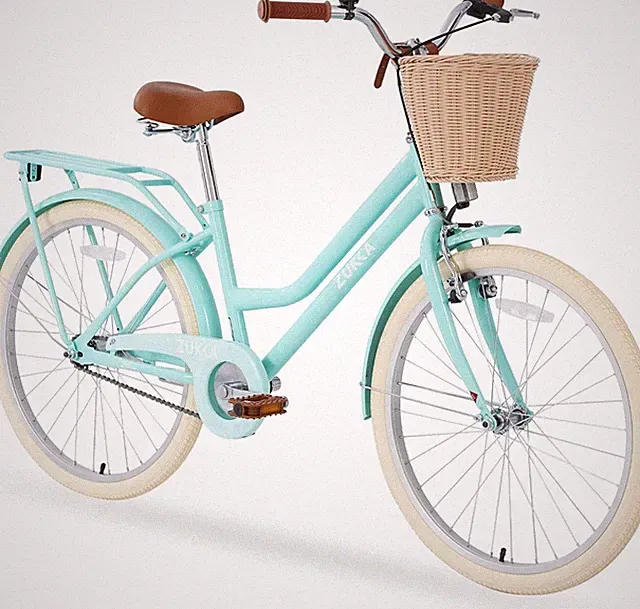 Girls' Cruiser Bike with 20/22/24 Inch Wheels and Cargo Rack for Ages 7-14