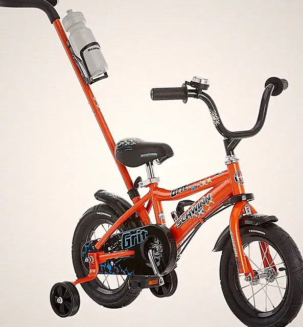 Petunia & Grit Kids Bike 2-4, Steerable with Training Wheels & Parent Handle