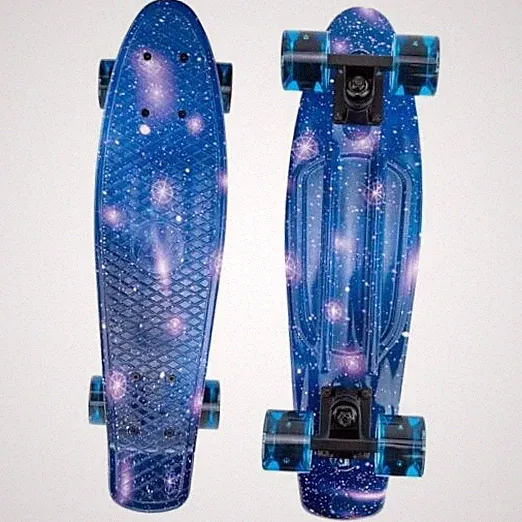 Skateboard 22 and 27 Inch, Classic Mini Cruiser Skateboard for 22 LED Galaxy